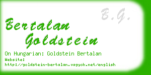 bertalan goldstein business card